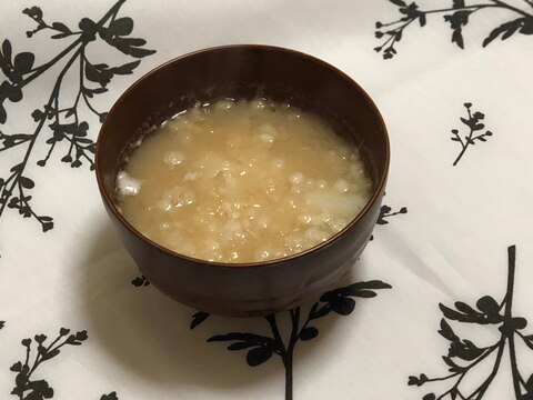 長芋と天かすのお味噌汁♪